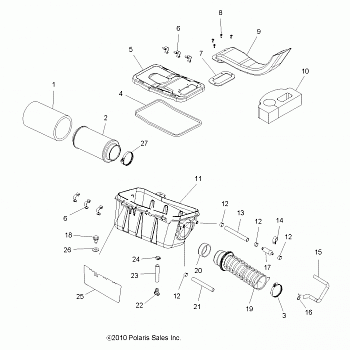 ENGINE, AIR INTAKE SYSTEM - A13MH50TD (49ATVAIRBOX12SP500)