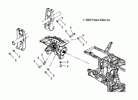 REAR GEARCASE MOUNTING - A03CH59AA/AF/AG (4987468746D02)