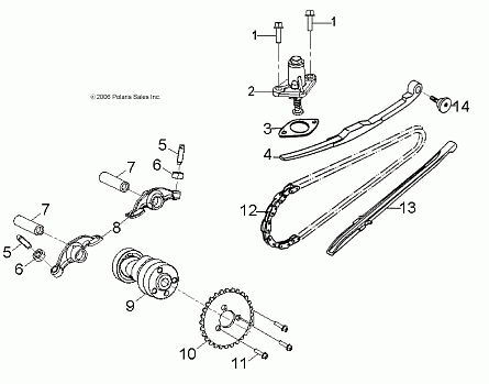 ENGINE, CAM CHAIN - A11FA09AA (49ATVCAMCHAIN07OTLW90)