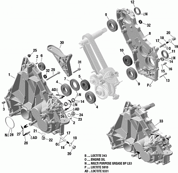 Gearbox - Housing - 900 ACE