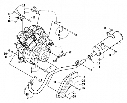 ENGINE AND EXHAUST