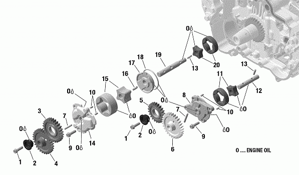 Engine - Lubrication - Oil Pump - 900 ACE