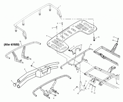 REAR RACK MOUNTING - A02CH50 ALL OPTIONS (4967436743A06)
