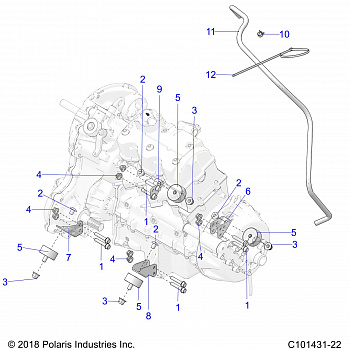 ENGINE, MOUNTING AND TRANSMISSION MOUNTING - A21SGE95FK/S95CK/S95FK (C101431-22)