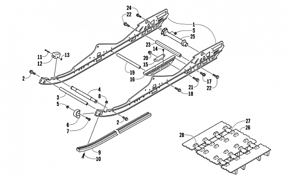 SLIDE RAIL AND TRACK ASSEMBLY