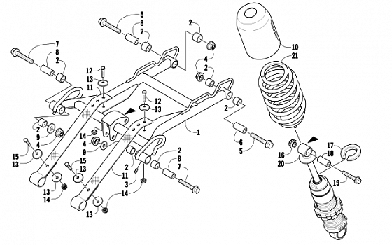 REAR SUSPENSION FRONT ARM ASSEMBLY