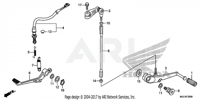 BRAKE PEDAL + CHANGE PEDAL