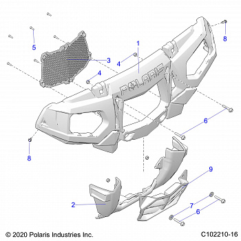 BODY, FRONT BUMPER and MOUNTING - A20SYE95AD/CAD (C102210-16)