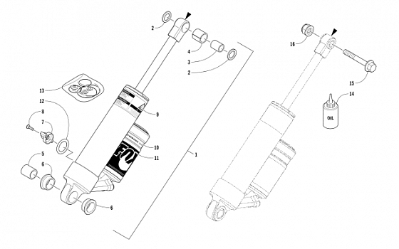 REAR SUSPENSION REAR ARM SHOCK ABSORBER