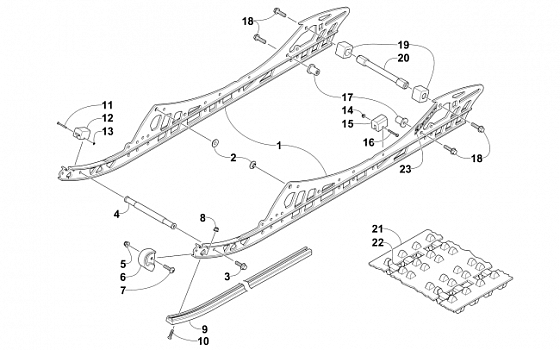 SLIDE RAIL AND TRACK ASSEMBLY