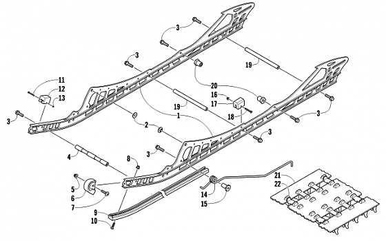 SLIDE RAIL AND TRACK ASSEMBLY