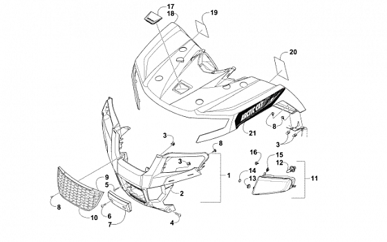 FRONT BODY PANEL AND HEADLIGHT ASSEMBLIES