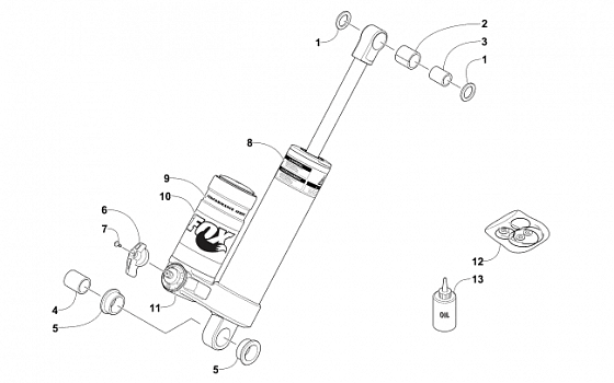 REAR SUSPENSION REAR ARM SHOCK ABSORBER