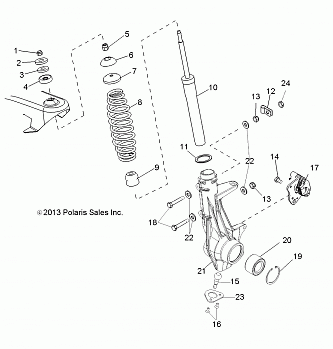 SUSPENSION, FRONT STRUT - R14RH57AA/AC/AR/6EAZ (49RGRSUSPFRT14570)