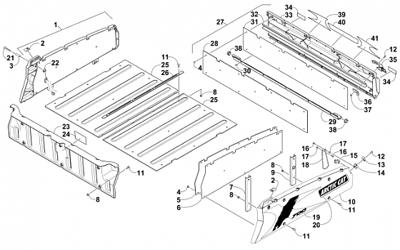 CARGO BOX AND TAILGATE ASSEMBLY