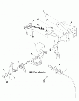 ENGINE, THROTTLE PEDAL - Z14VH57AD/6EAI/6EAW (49RGRTHROTTLEPEDAL13RZRXP4)