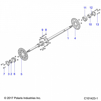 SUSPENSION, REAR AXLE - A18HZA15B4 (101423-1)