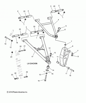 SUSPENSION, CONTROL ARMS and SPINDLE - S19DDE8PSL (49SNOWSUSPFRT15PROS)