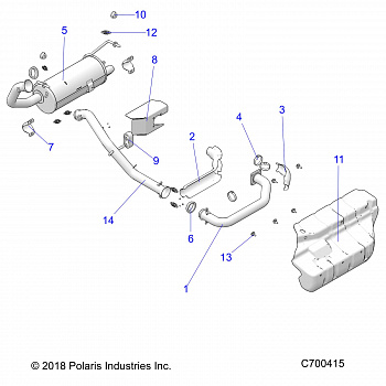 ENGINE, EXHAUST SYSTEM - R20RRED4J1 (C700415)