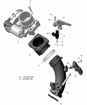 Air Intake Manifold And Throttle Body  T3