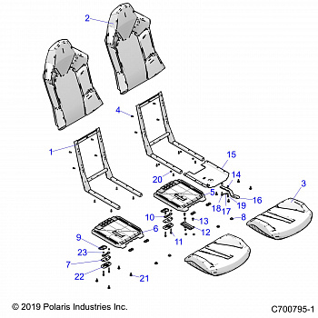 BODY, SEAT ASM. AND SLIDER - G20GXD99AP/AG (C700795-1)