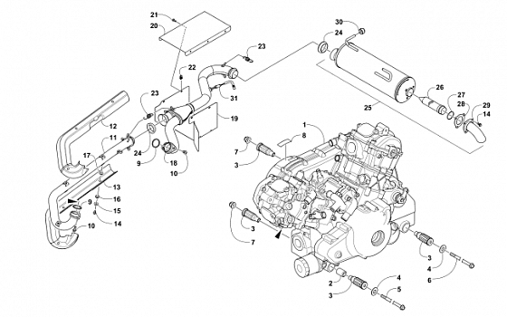 ENGINE AND EXHAUST