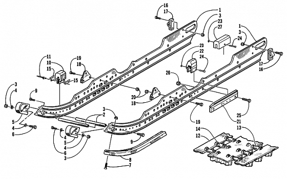 SLIDE RAIL AND TRACK ASSEMBLY