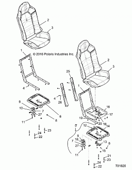 BODY, SEAT ASM. AND SLIDER - Z17VFE92AK/AM/AB (701020)