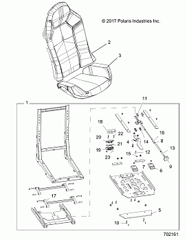 BODY, SEAT ASM. AND 2ND SLIDER - R18RGS99CM/SCB (702161)