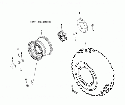 WHEEL, REAR - R05RD68AA/AB (4998269826C08)