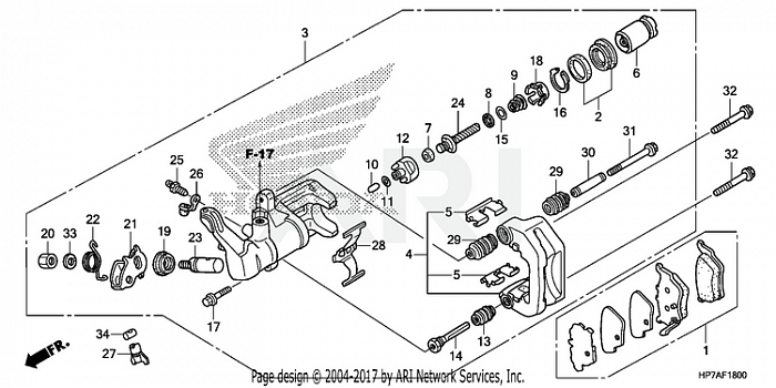 REAR BRAKE CALIPER