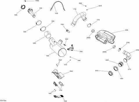 Exhaust System - Model with Suspension