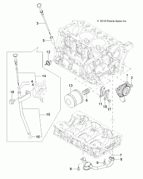 ENGINE, OIL SYSTEM and DIPSTICK - R13TH90DG (49RGROILPUMP11DCREW)