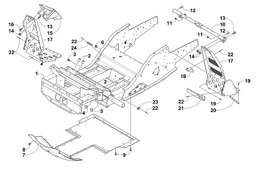 FRONT FRAME & FOOTREST ASSEMBLY