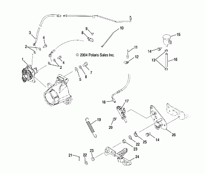 MASTER CYLINDER, REAR and FOOT PEDAL - A05MH68AC/AS/AT/AU/AW (4977217721B09)