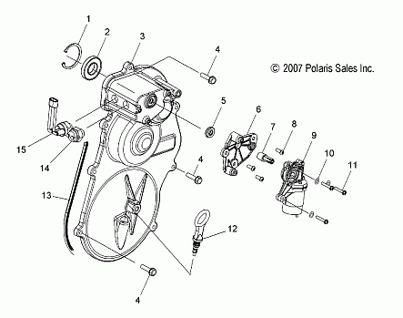 DRIVE TRAIN, GEARCASE COVER - S08PY7FS/FE (49SNOWGEARCASECVR08SBTRBO)