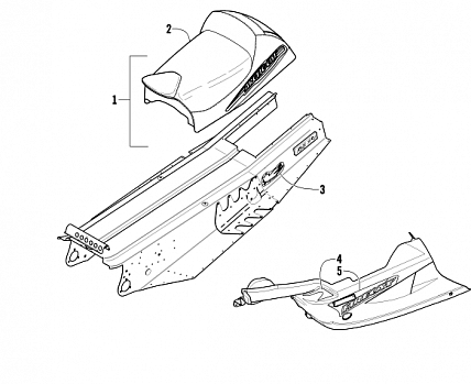 BELLY PAN, TUNNEL, AND SEAT ASSEMBLIES