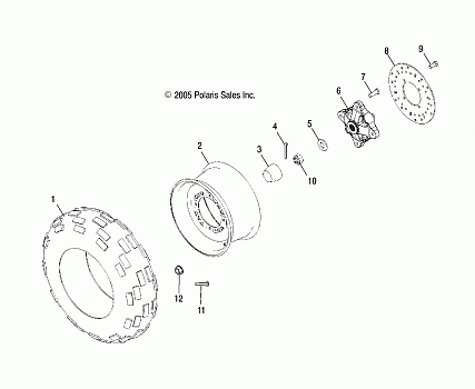 WHEELS, FRONT TIRE and BRAKE DISC - A13MH50TD (4999200059920005B12)