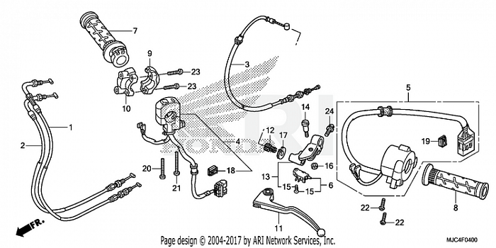 HANDLE LEVER + SWITCH + CABLE