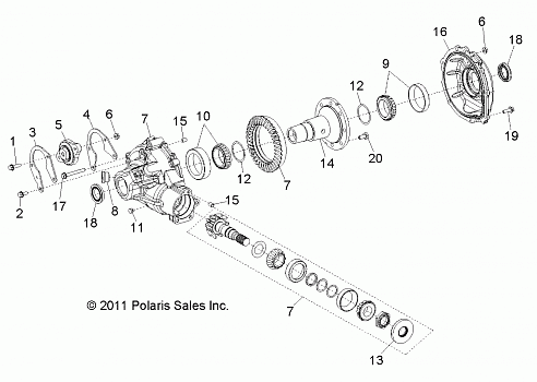 DRIVE TRAIN, GEARCASE, CARRIER, INTERNAL COMPONENTS - R13XE76AD/EAI (49RGRGEARCASERR10RZRS)