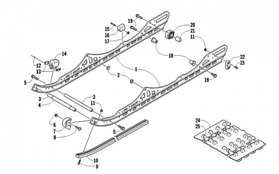 SLIDE RAIL AND TRACK ASSEMBLY