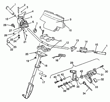 STEERING - HANDLEBAR ASSEMBLY RXL 0940768 and RXL TOURING 0940869 (4925062506013A)