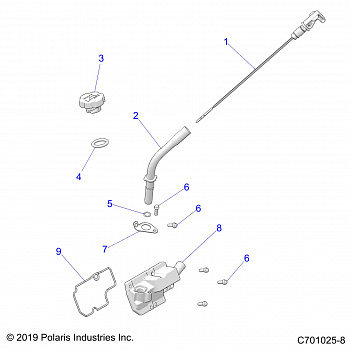 ENGINE, OIL DIPSTICK and BREATHER - Z20A5A87B2/E87BP/BK/BX (C701025-8)