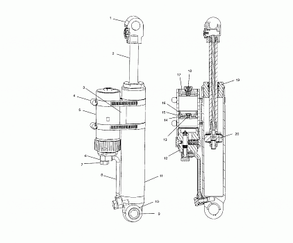 SHOCK (REAR TRACK) - S03NN8CS (4978077807C06)