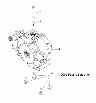 DRIVE TRAIN, FRONT GEARCASE MOUNTING - A10NG50AA (49ATVGEARCASEMTG10SCRAM)