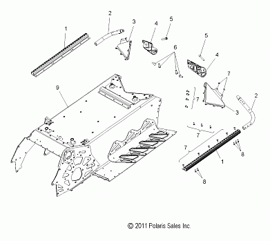 CHASSIS, TUNNEL and REAR ASM. - S12BF6NSA/NSL (49SNOWCHASSISRR10PR)