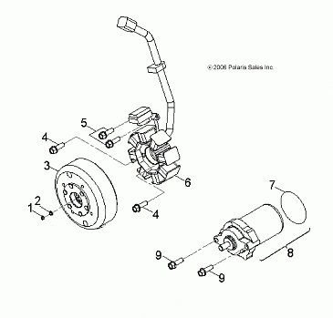 ENGINE, GENERATOR and STARTING MOTOR - A13FA09AA (49ATVGENERATOR07OTLW90)