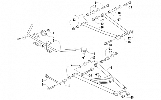 A-ARM AND SWAY BAR ASSEMBLY