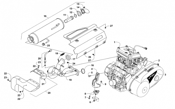 ENGINE AND EXHAUST