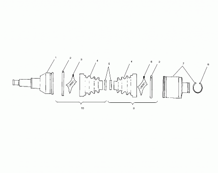 REAR DRIVE SHAFT - A02CH42AA (4968536853B06)